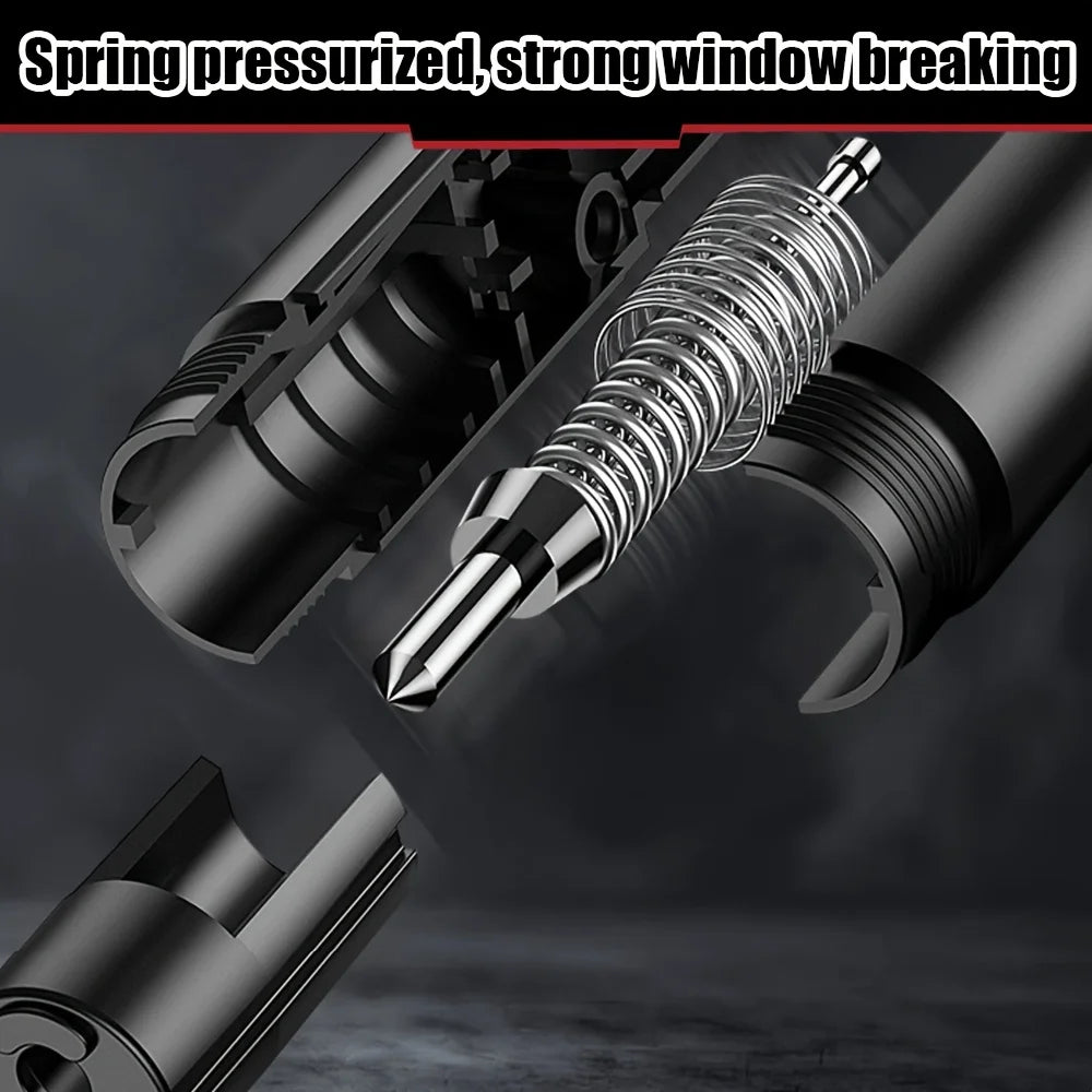 1/2 Set of Two Color Options to Choose From: Car Safety Hammer with Window Breaker and Seatbelt Cutter, Emergency Escape Tool, Portable Multifunctional Safety Hammer, Emergency Escape Window-Breaking Gadget