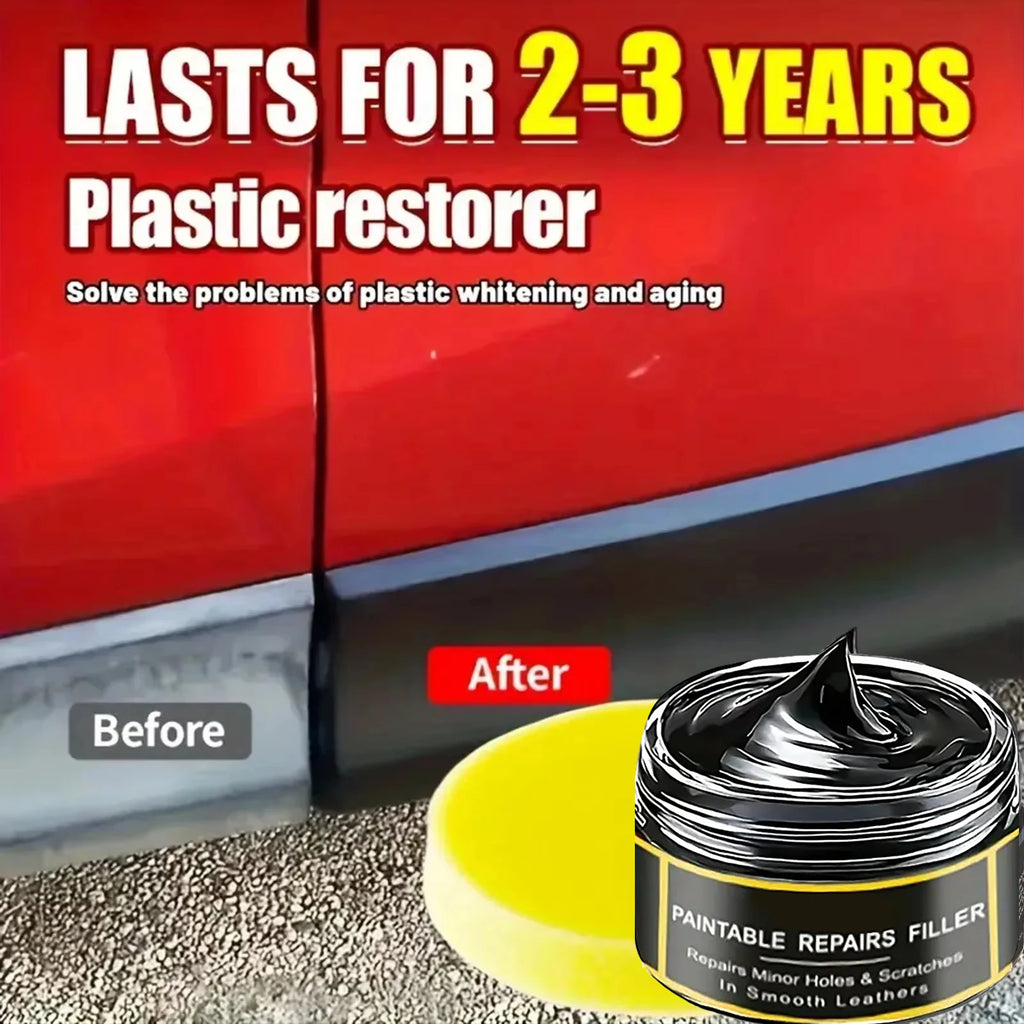 2026 Reparador de Arañazos para Cuero y Plástico de Coche, Pasta Restauradora para Asientos,
