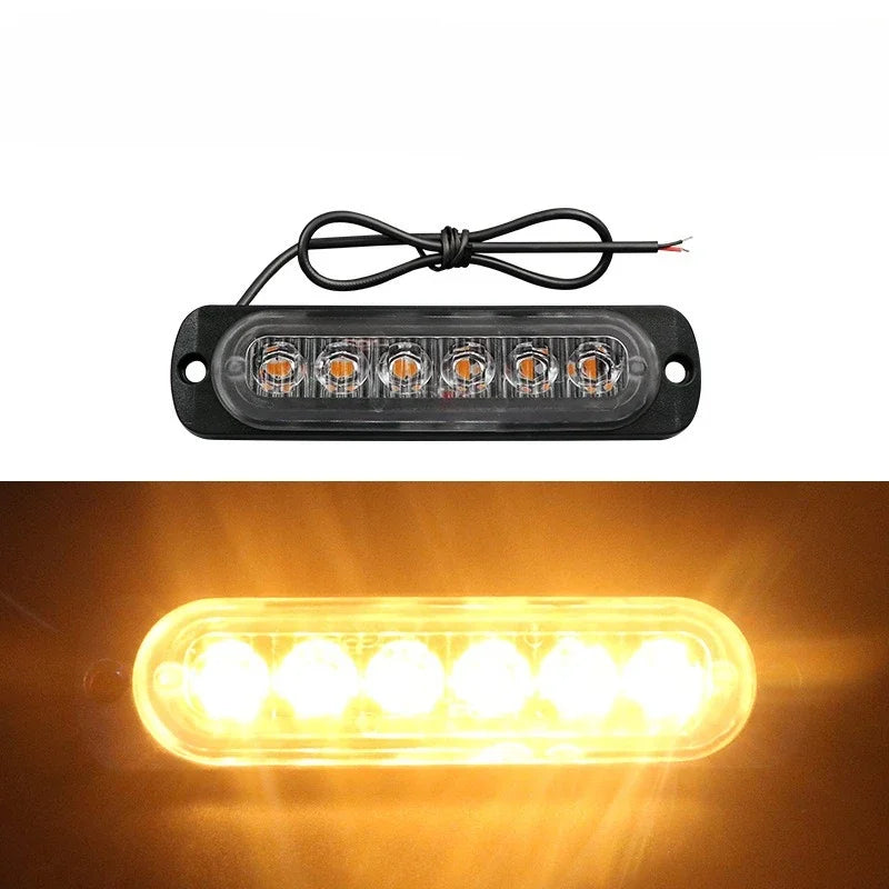 1/2PCS Strobe Light 12V/24V 6LED Truck Trailer Lights Stroboscopes LED Car Light Emergency Warning Hazard Flash Light