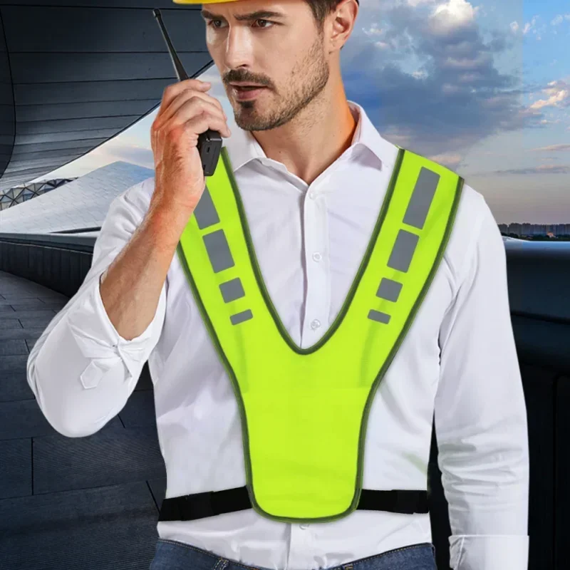 High Visibility Safety Highlight Night Motorcycle Reflective Cycling Vest Traffic Coat Night Running Working Reflective-Cloth