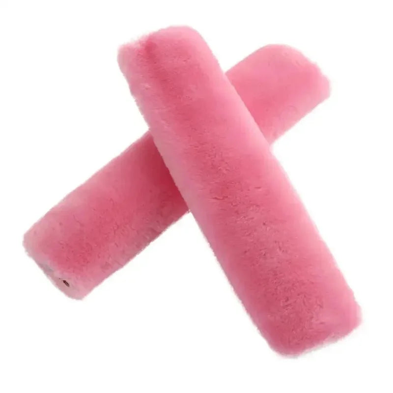 2pcs Soft Car Seatbelt Cover Sheepskin Seat Belt Pillow Pad Seat belt Safety Strap Cover Shoulder Pads For Bag Car Accessories