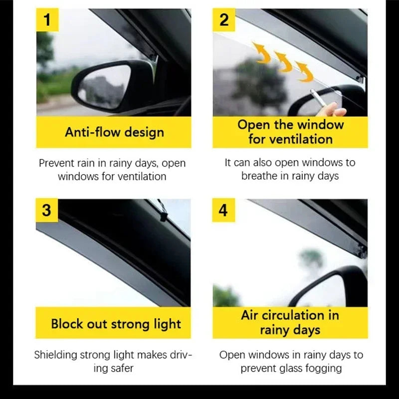For BYD Song Plus DM-i Seal U Sealion 6 2023 2024 2025 Car Window Visors Wind Sun Rain Visor Deflector Shade Awnings Accessories