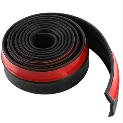 2.5M Car Lip Skirt Protector Exterior Mouldings Car Front Bumper Lip Universal 60mm Width Rubber Strip
