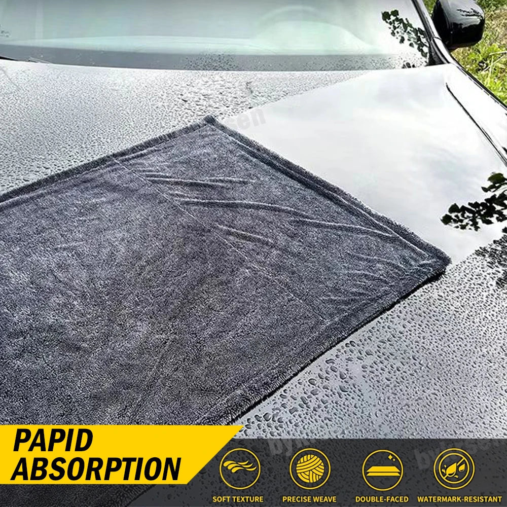 Heavy-Duty Car Towel 1200GSM Super-Absorption Microfiber Drying Cloth Ultra-Soft Scratch-Free Car Detailing Towel