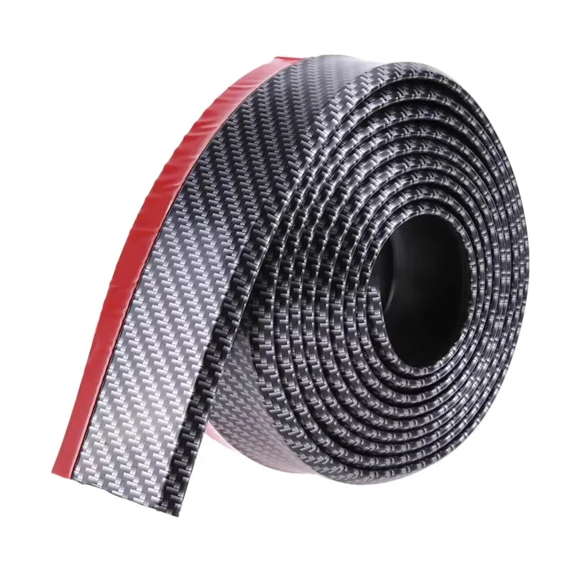 Universal Car Front Bumpers Anti Collision Strips Carbon Fiber Rubber Strip Car Front Bumper Lip for Car Lip Skirt Protector