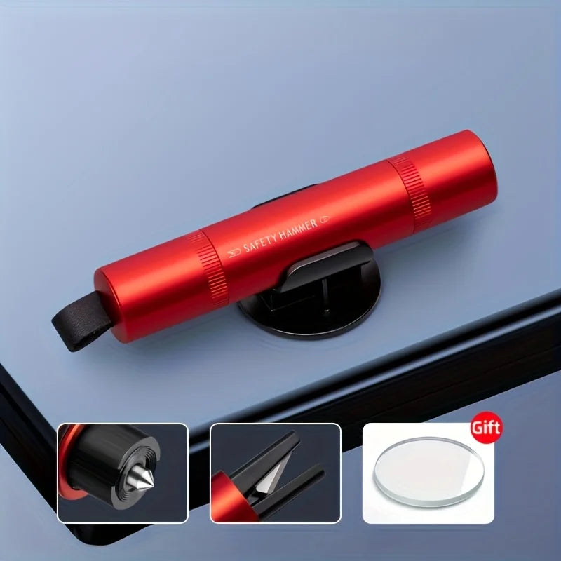 1/2 Set of Two Color Options to Choose From: Car Safety Hammer with Window Breaker and Seatbelt Cutter, Emergency Escape Tool, Portable Multifunctional Safety Hammer, Emergency Escape Window-Breaking Gadget
