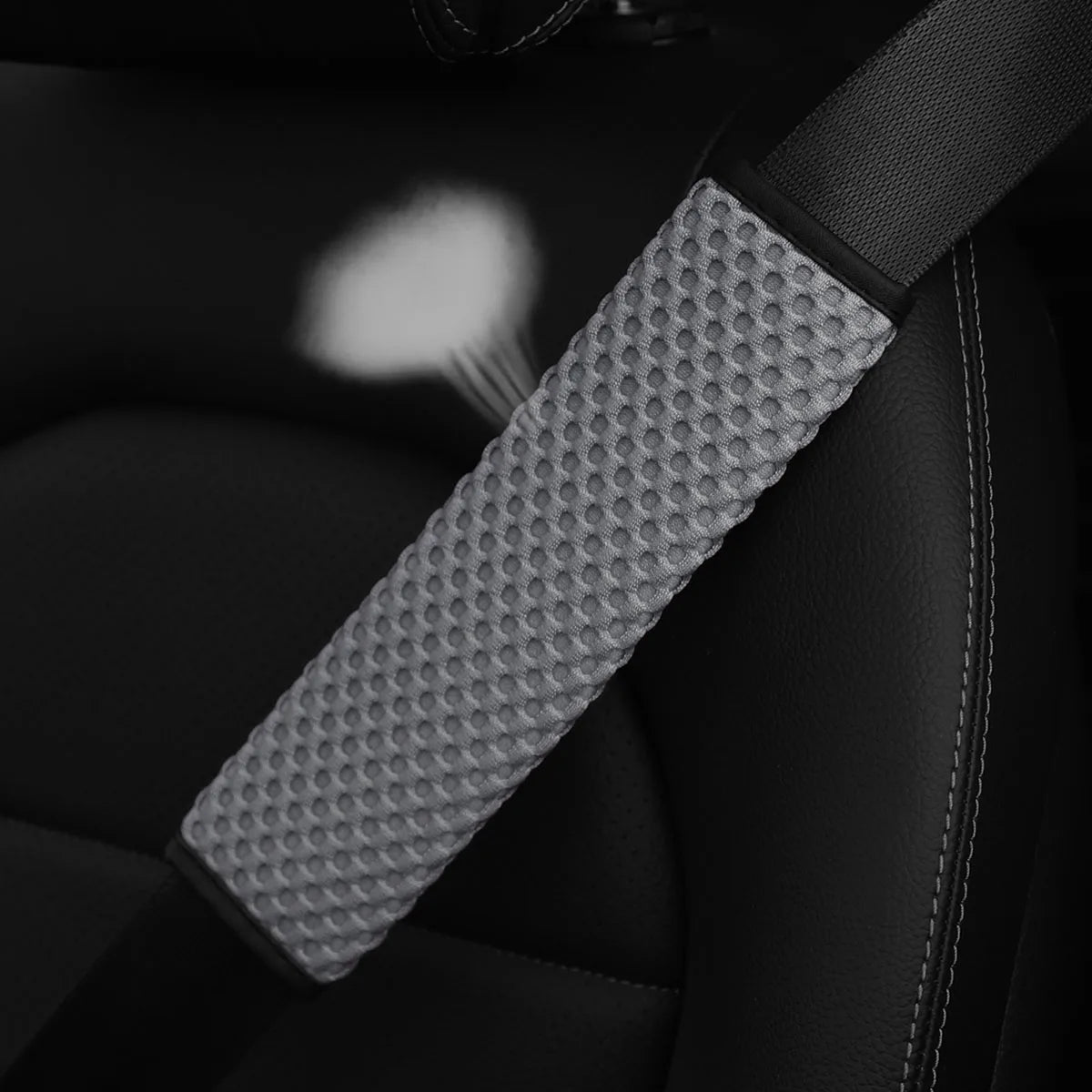 Massage Breathable Mesh Car Shoulder Guard Cover Interior Safety Belt Decorative Accessory