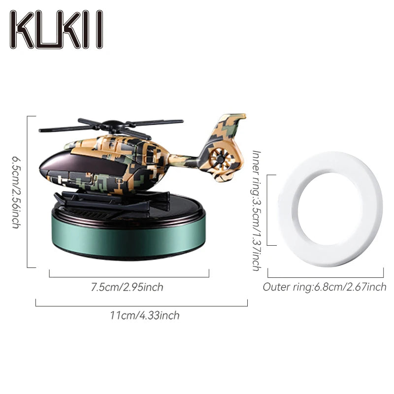 Unscented DIY Perfume helicopter solar car air fresheners rotating decorations ornaments dashboard fragrance aroma diffuser men