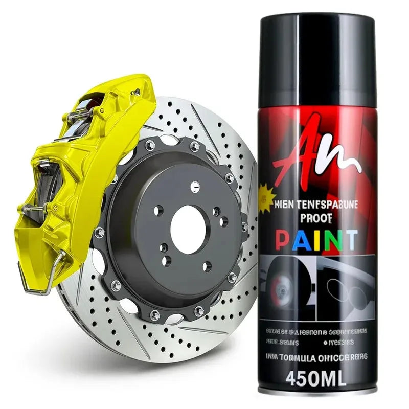 High Temp Resistance DIY Brake Caliper Paint 2K Aerosol Spray Can Glossy Glamour Finish Black Yellow Blue Red Green Silver gold