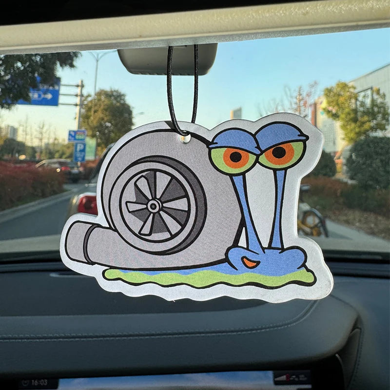 Turbo Snail Hilton (Hotel Scent) Car Air Freshener |   Rearview Mirror Hanger & Dual-Purpose Air Vent Clip |