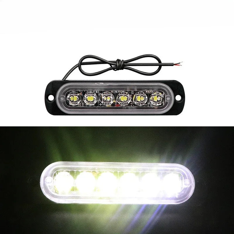 1/2PCS Strobe Light 12V/24V 6LED Truck Trailer Lights Stroboscopes LED Car Light Emergency Warning Hazard Flash Light