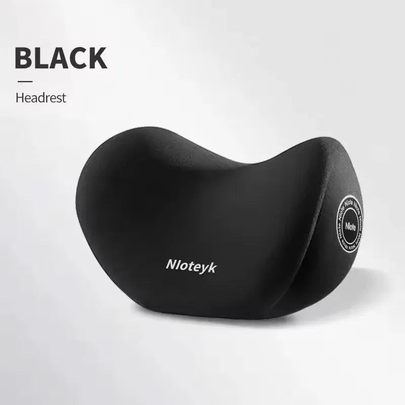 Car Headrest Seat Lumbar Support Black Neck Pillow For Car Supplies Universal Neck Pillow Waist Cushion Car Seat Car Assesories