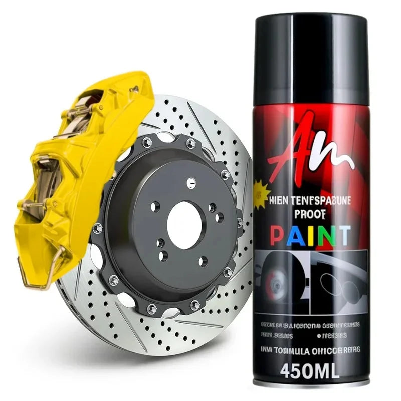 High Temp Resistance DIY Brake Caliper Paint 2K Aerosol Spray Can Glossy Glamour Finish Black Yellow Blue Red Green Silver gold