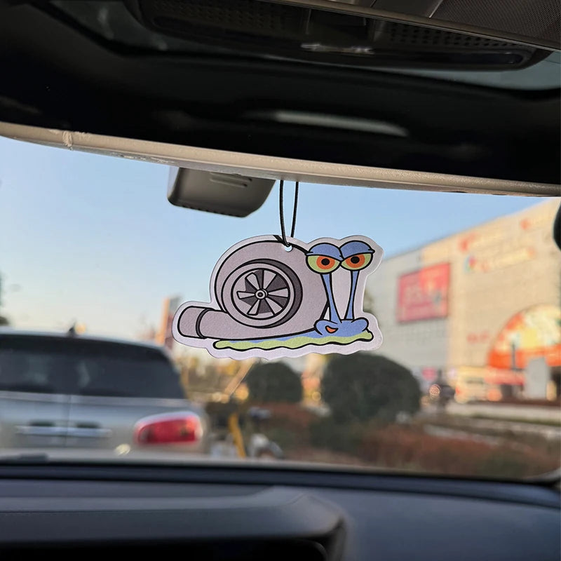Turbo Snail Hilton (Hotel Scent) Car Air Freshener |   Rearview Mirror Hanger & Dual-Purpose Air Vent Clip |