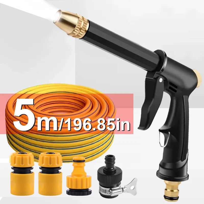 High-Pressure Water Gun Household Car Wash Water Black Car Wash Nozzle Diamond Water Watering Pipe Car Wash Gun