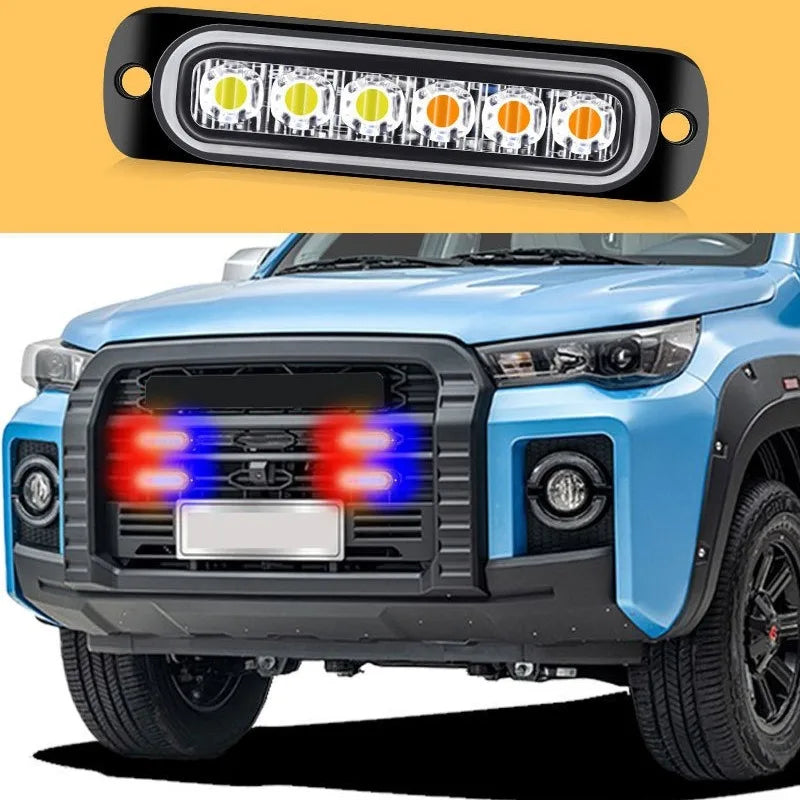 1/2PCS Strobe Light 12V/24V 6LED Truck Trailer Lights Stroboscopes LED Car Light Emergency Warning Hazard Flash Light