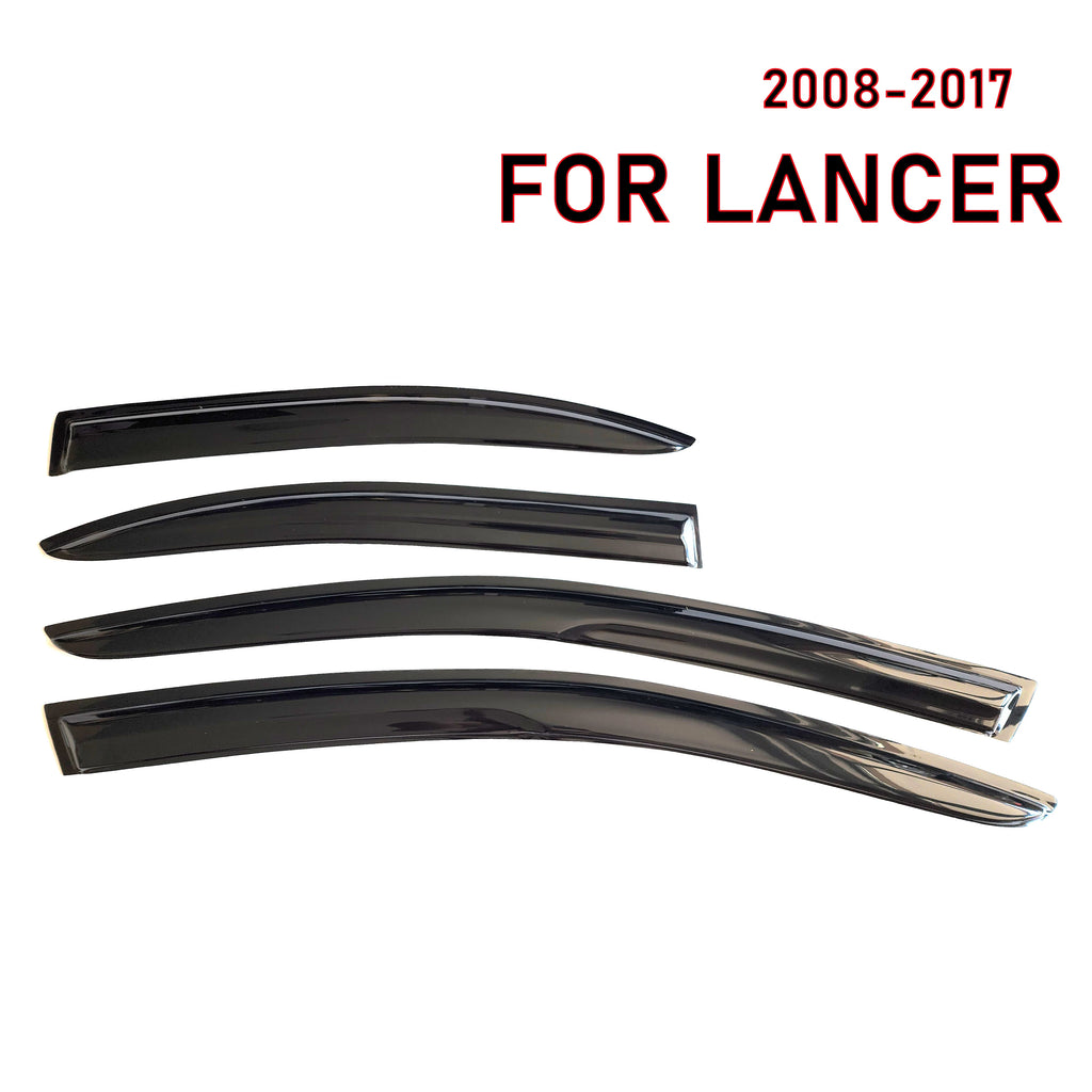 Window Visor for Lancer 2008-2017 Sedan (Not suitable for Sportback)| 4pcs Rain Guard Wind Deflector| Car Weather Shield