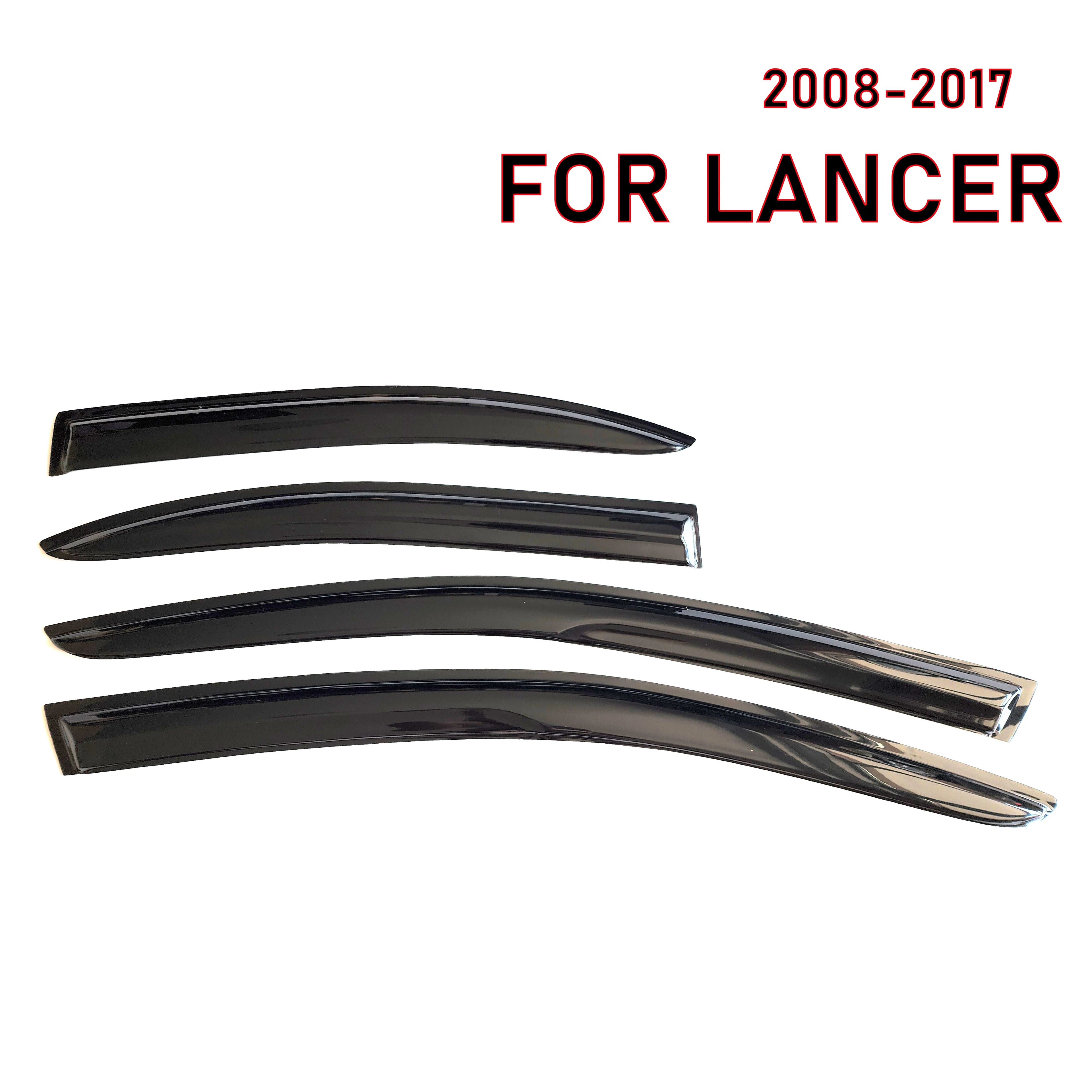Window Visor for Lancer 2008-2017 Sedan (Not suitable for Sportback)| 4pcs Rain Guard Wind Deflector| Car Weather Shield
