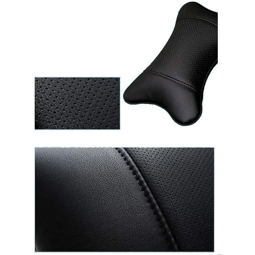 1PCS Car Neck Pillows Both Side Pu Leather Pack Headrest Fit for Most Cars Filled Fiber Universal Car Pillow