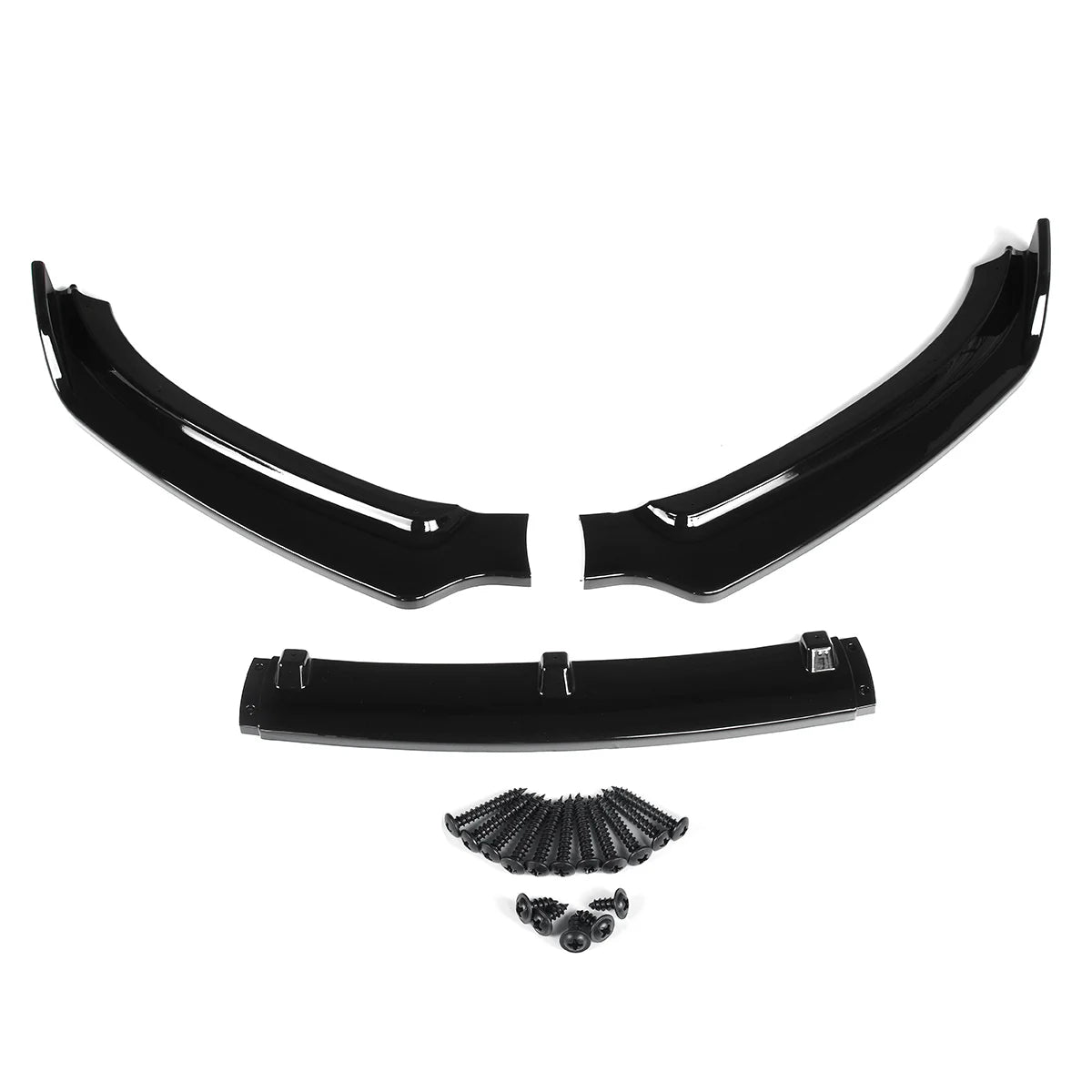 Black 3pcs Car Front Bumper Splitter Lip Diffuser Spoiler Protection Deflector Lips For Audi A4 B8.5 2013 2014 2015 2016