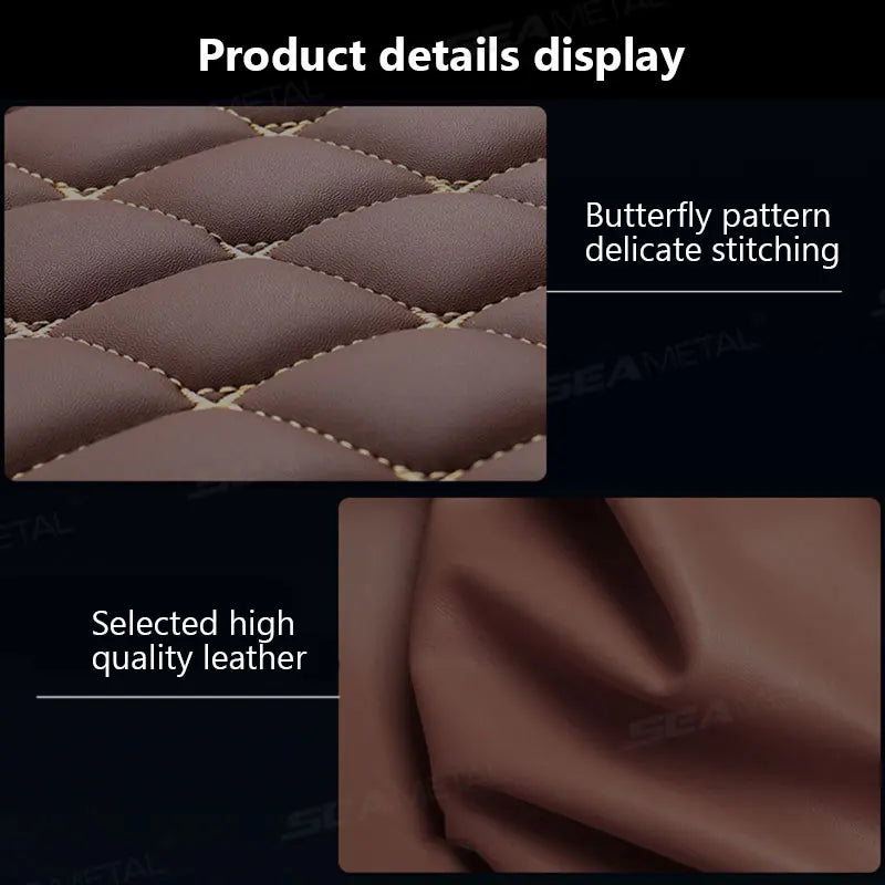 SEAMETAL 4Pcs Car Floor Mats Waterproof Universal Auto Carpet Foot Pad Front/Rear Full Set Wear-Resistant Car Interior Floor Mat