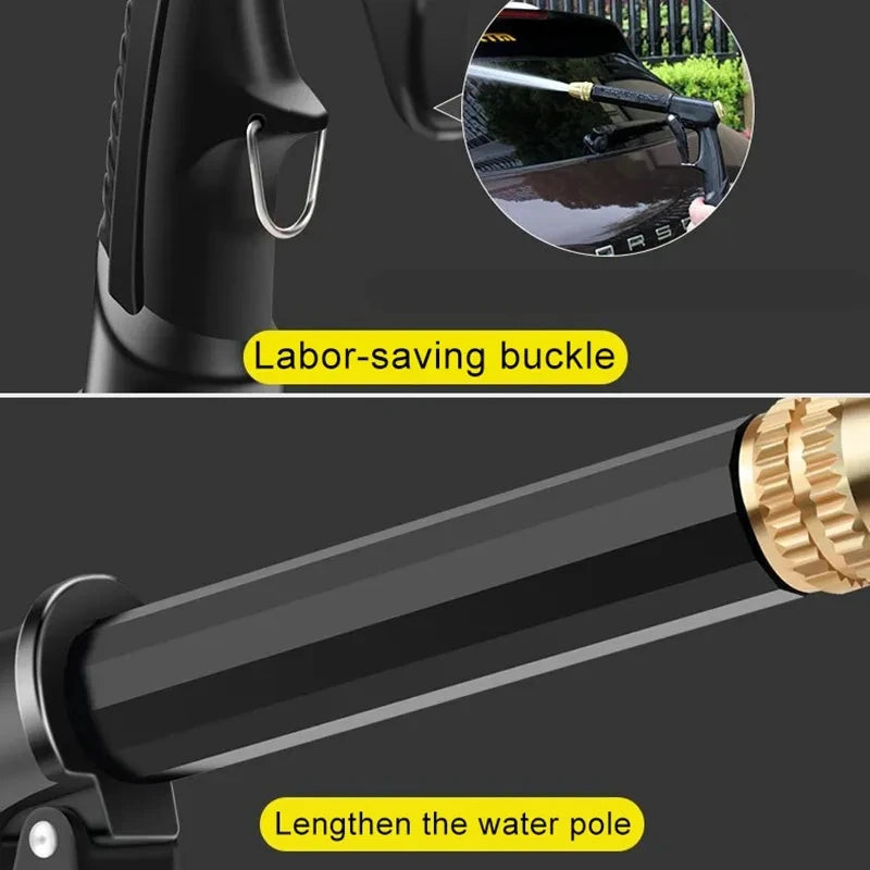 High-Pressure Water Gun Household Car Wash Water Black Car Wash Nozzle Diamond Water Watering Pipe Car Wash Gun