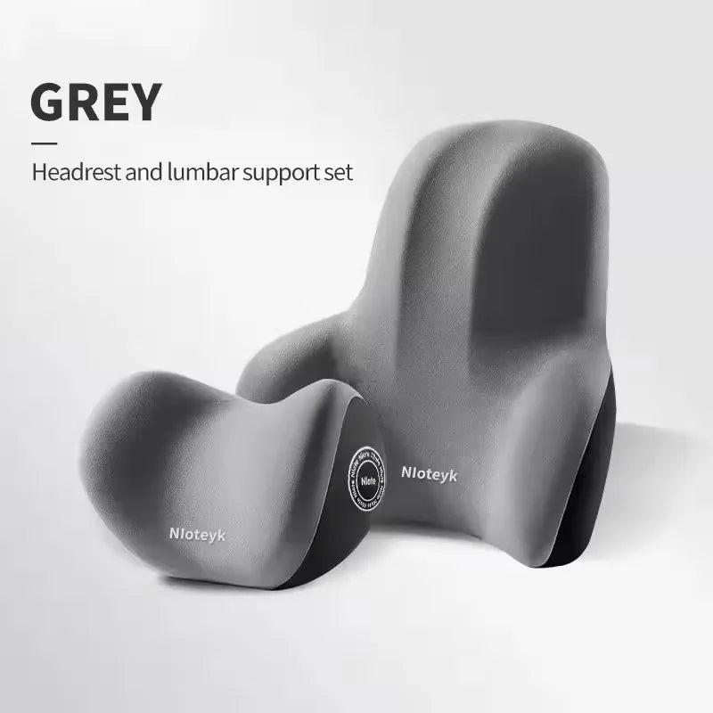 Car Headrest Seat Lumbar Support Black Neck Pillow For Car Supplies Universal Neck Pillow Waist Cushion Car Seat Car Assesories