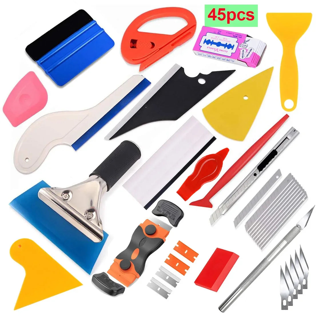 Car Wrapping Tools Kit Window Film Tinting Tool Vinyl Wrap Tool Kit Auto Foil Set Vinyl Tint Squeegee Scraper Cutter Knife