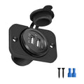 Dual USB Car Cigarette Lighter Socket Splitter 12V Charger Power Adapter Outlet Accessories for Auto Boat Motorcycle Marine RV