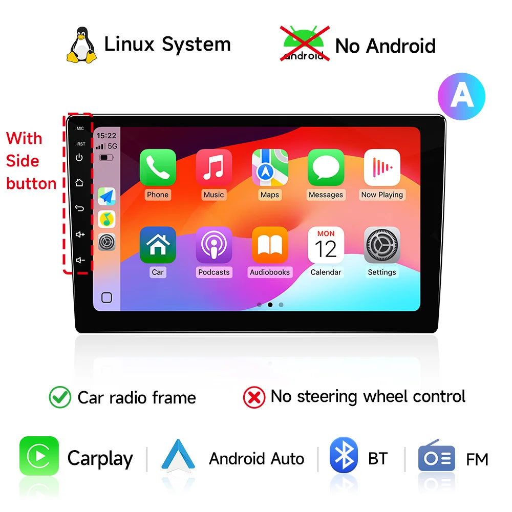 JIUYIN Wireless CarPlay Autoradio for PEUGEOT 207 207CC 2006-2015 Car Radio Multimedia Player Android 13 Auto Stereo GPS