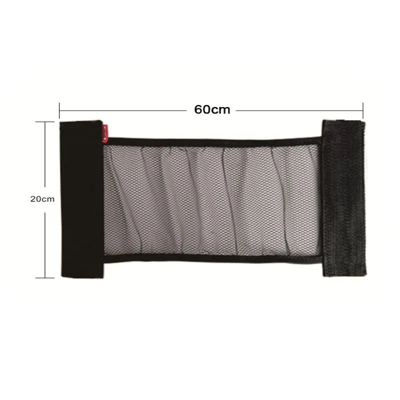 Car Back Rear Trunk Elastic Mesh Storage Bag Car Interior Organizer Extinguisher Storage Net Seat Back Fixing Bag Car Accessory