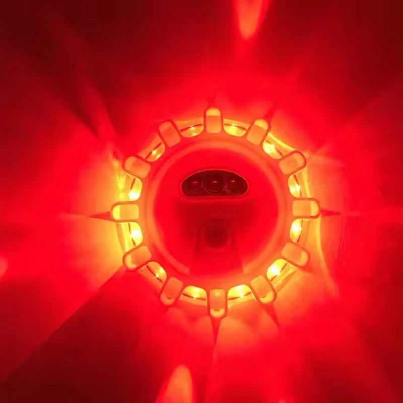 Led Car Strobe Warning Light Portable Emergency Light Magnetic Induction Road Accident Light Safety Accessory Flashing Light