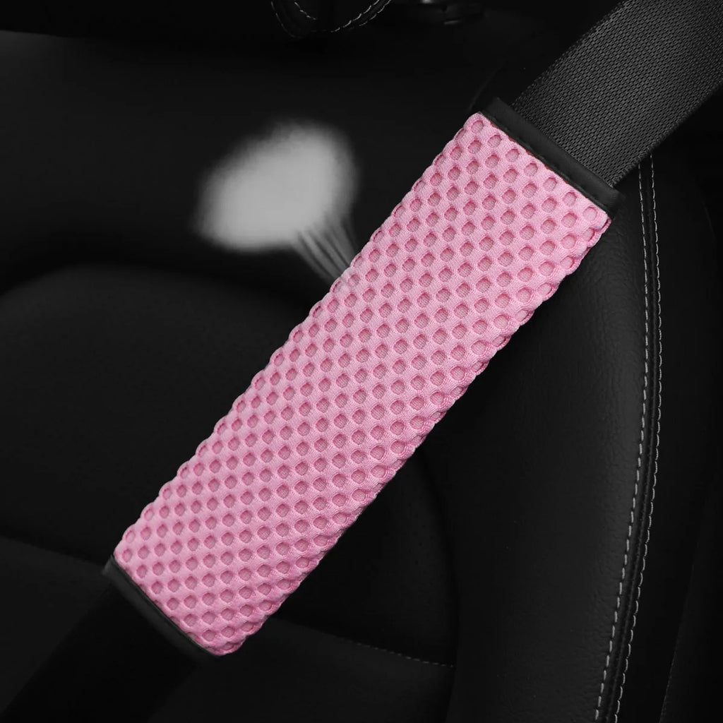 Massage Breathable Mesh Car Shoulder Guard Cover Interior Safety Belt Decorative Accessory