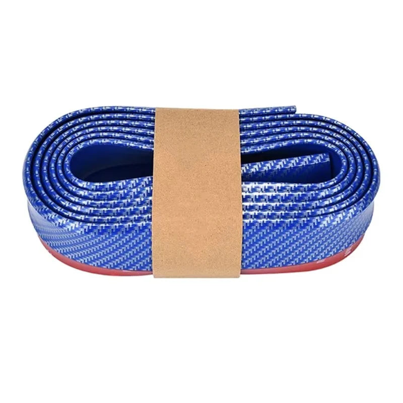 Universal Car Front Bumpers Anti Collision Strips Carbon Fiber Rubber Strip Car Front Bumper Lip for Car Lip Skirt Protector