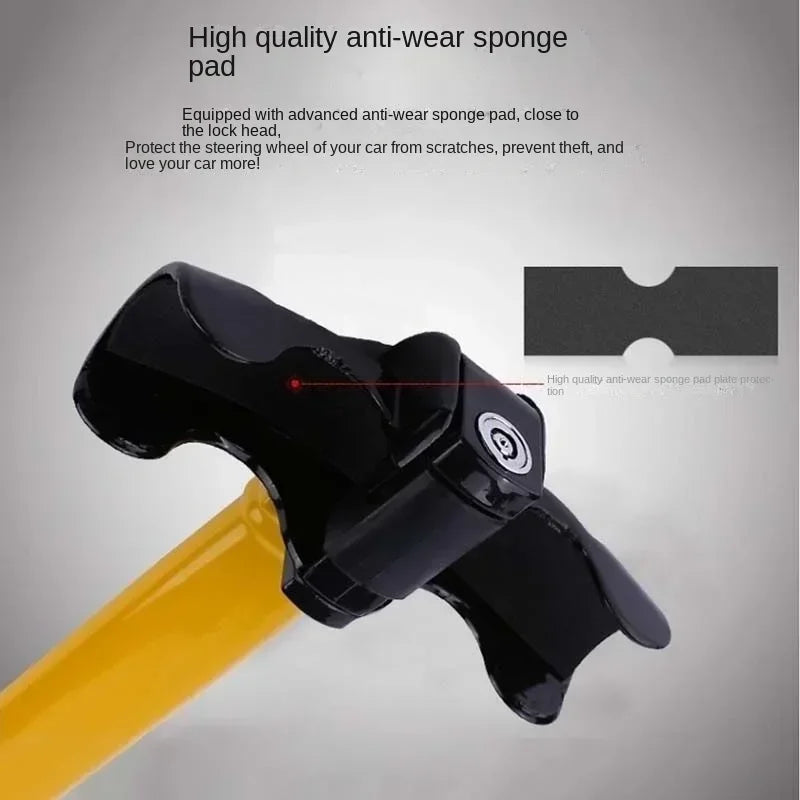 Car steering wheel lock: T-type. It's a self-defense and car safety lock. Also functions as a car front lock and anti-theft lock