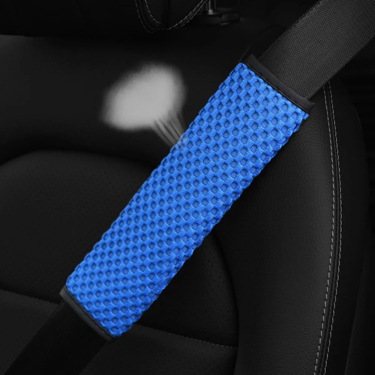 Massage Breathable Mesh Car Shoulder Guard Cover Interior Safety Belt Decorative Accessory