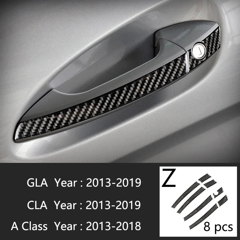 Car Styling Carbon fiber interior button panel Decoration Cover Trim Sticker frame For Mercedes Benz A Class W176 GLA X156 CLA