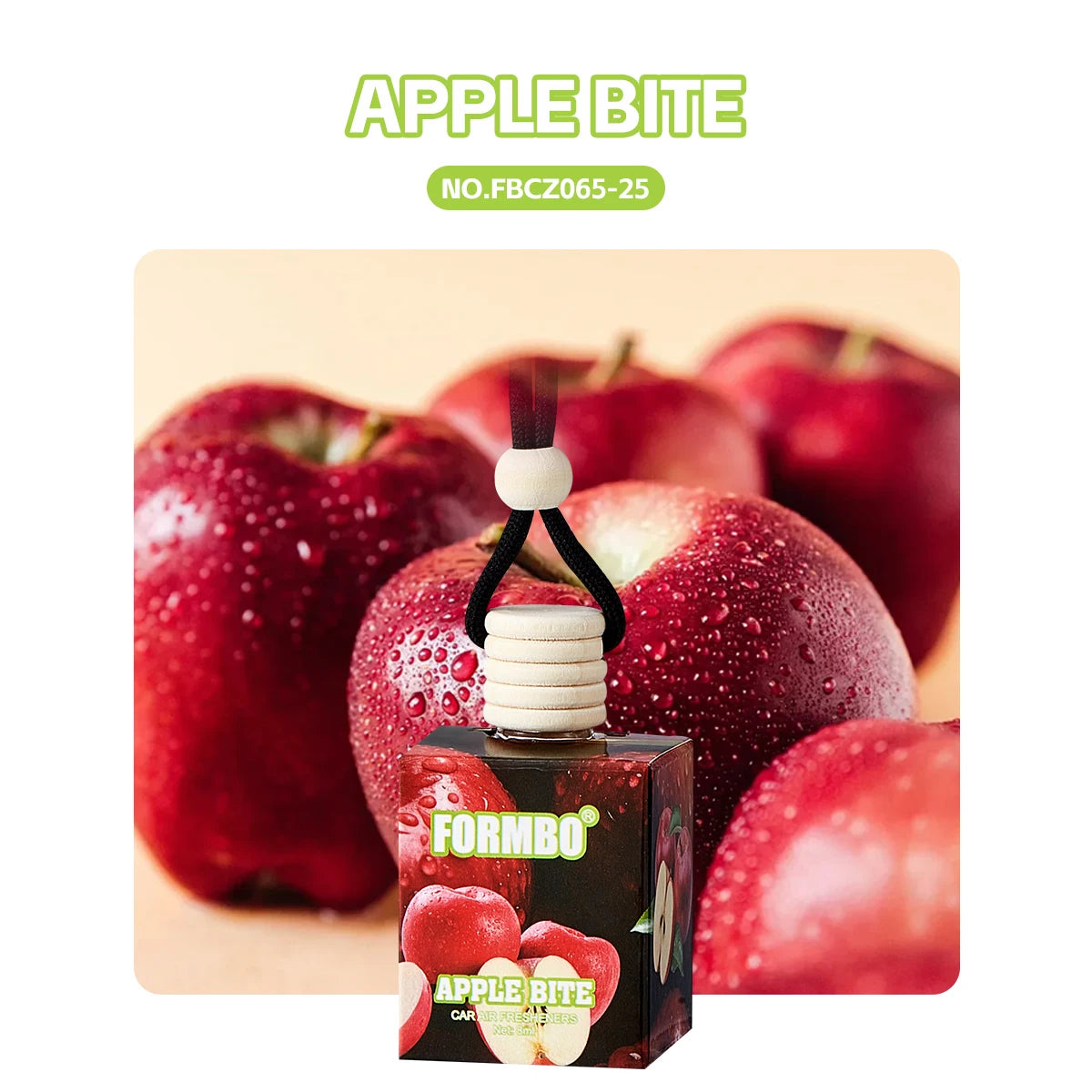 Sweet fruit car perfume, lasting light fragrance and odor removing car fragrance, fresh fruit fragrance, car fragrance pendant