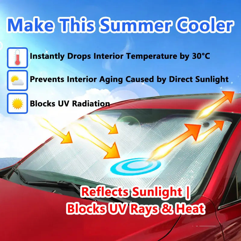 Car front and rear sun visors Car windshield Summer sun protection Heat Insulation Window sunshade Car interior sun visor